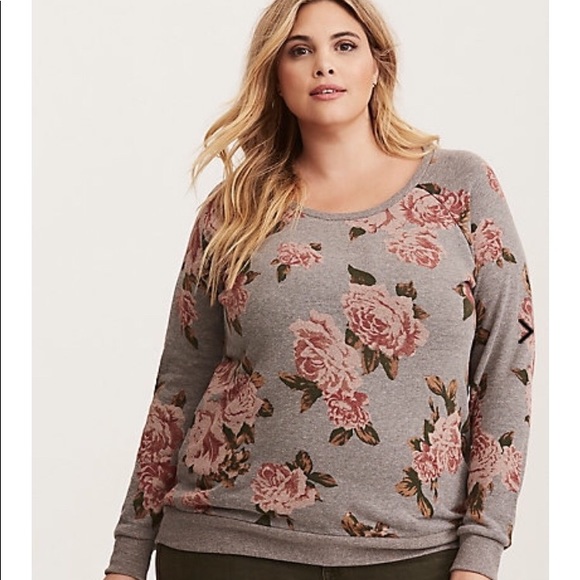 Torrid Floral Sweatshirt - Picture 4 of 7